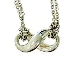 Tiffany & Co Silver Infinity Necklace 8.0 g 925 Engraved Necklace